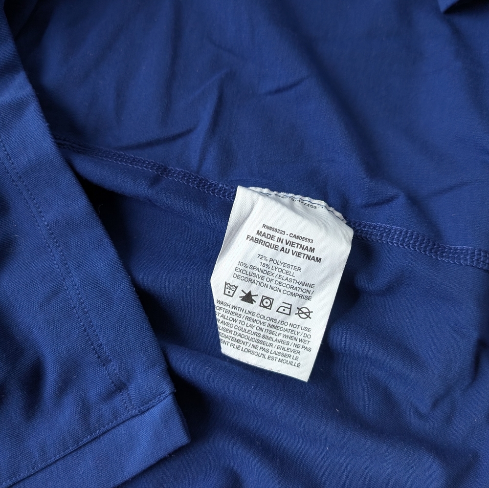 Nike Yoga Dri-FIT Men's Short-Sleeve Top Deep Royal Size Medium (Slim Fit) - Picture 10 of 10